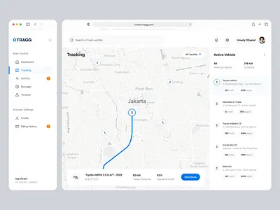 TRAGG - Tracking Dashboard chart clean dashboard graphic design illustration inspiration inspo interface management map minimalist tracking tracking dashboard ui user experience ux
