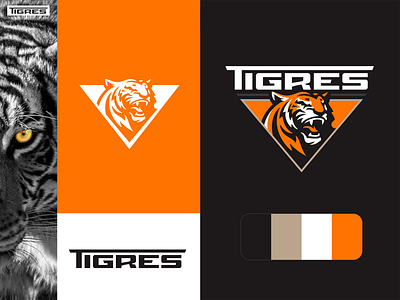 Tigers (Tigres) Logo bedge branding design esports graphic design identity illustration logo logotype mascot sports tiger tigers