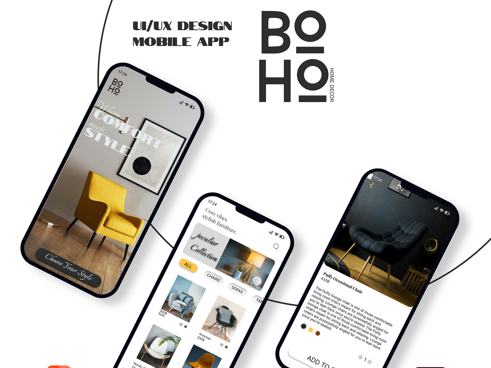 BOHO Mobile App UI/Ux Design by Fatima Zohra on Dribbble