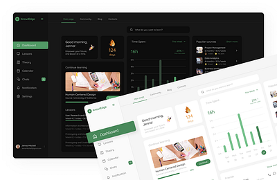 Education CRM. Dashboard darkmodedesign dashboarddesign educationcrm elearning studentexperience ui userexperience userinterface ux uxdesignsolutions uxuidesign