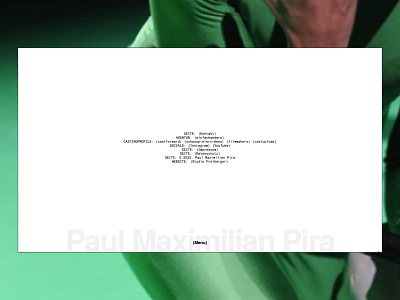 Paul Maximilian Pira – Portfolio Website about actor branding clean design director film footer gallery graphic design identity portfolio studiofreiberger theater typography ui ux website writer