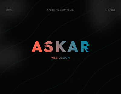 Askar | Portfolio Site | Web-Design design ui web design website