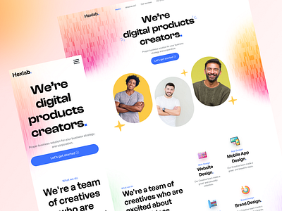 Digital Agency landing page UI design app branding design graphic design illustration landing page logo typography ui uiux ux vector