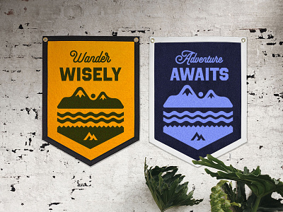 Mount Rebrand: Pennants adventure banner branding design felt flag illustration mountain pennant rebrand