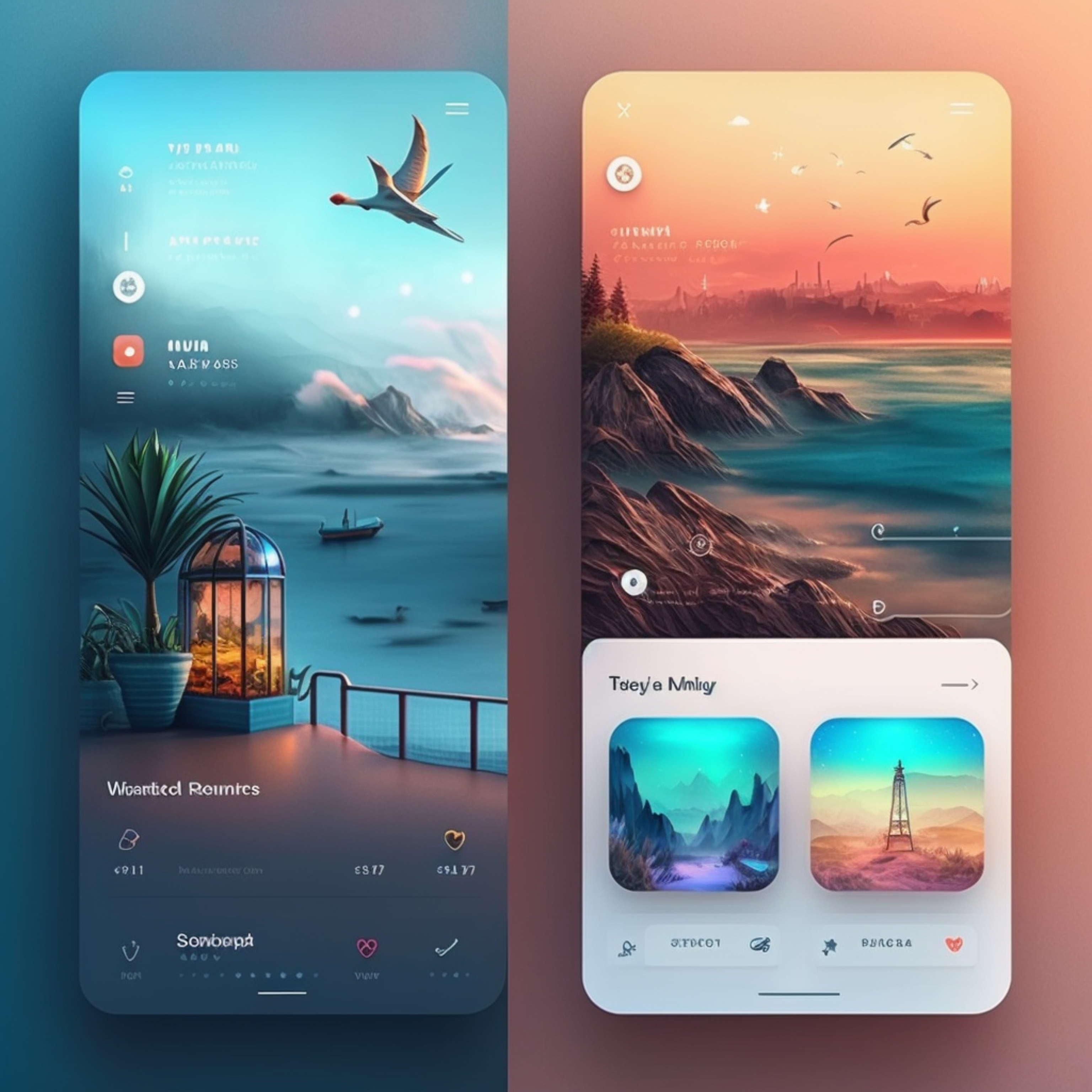 Travel App Design graphic design motion graphics ui