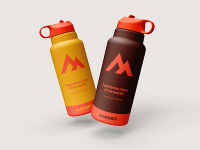 Mount Rebrand: Merch adventure branding experiences logo logo design mockup mountain peaks water bottle