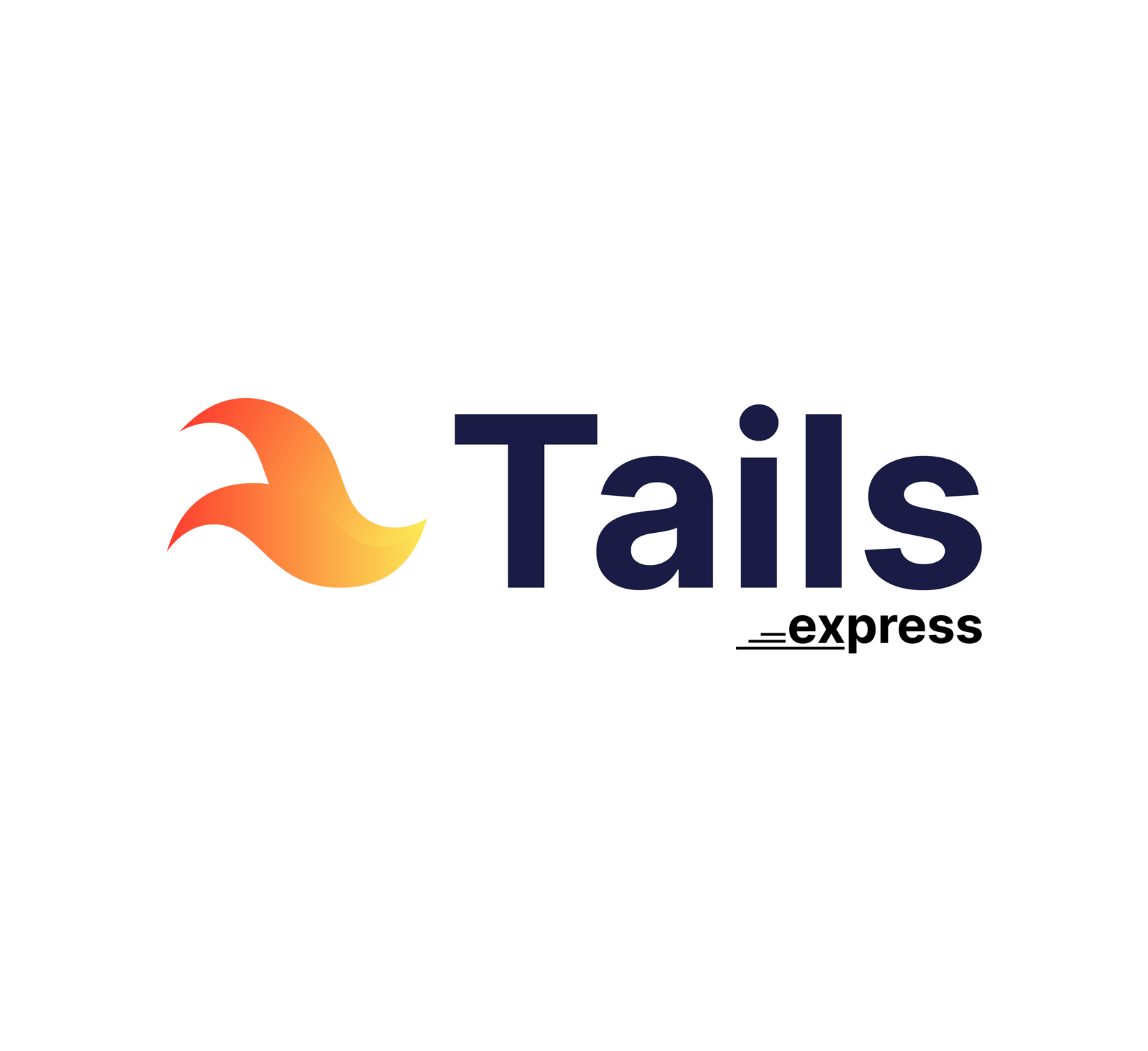Tails Express logo framework github logo logo design tails tailwind