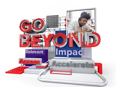 McGraw Hill Go Beyond 3D Rig 3d 3d design branding edtech education design go beyond illustration mcgraw hill rig