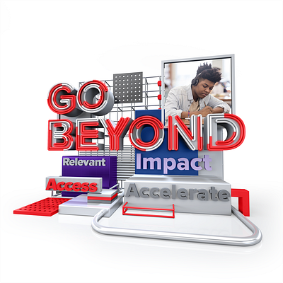 McGraw Hill Go Beyond 3D Rig 3d 3d design branding edtech education design go beyond illustration mcgraw hill rig