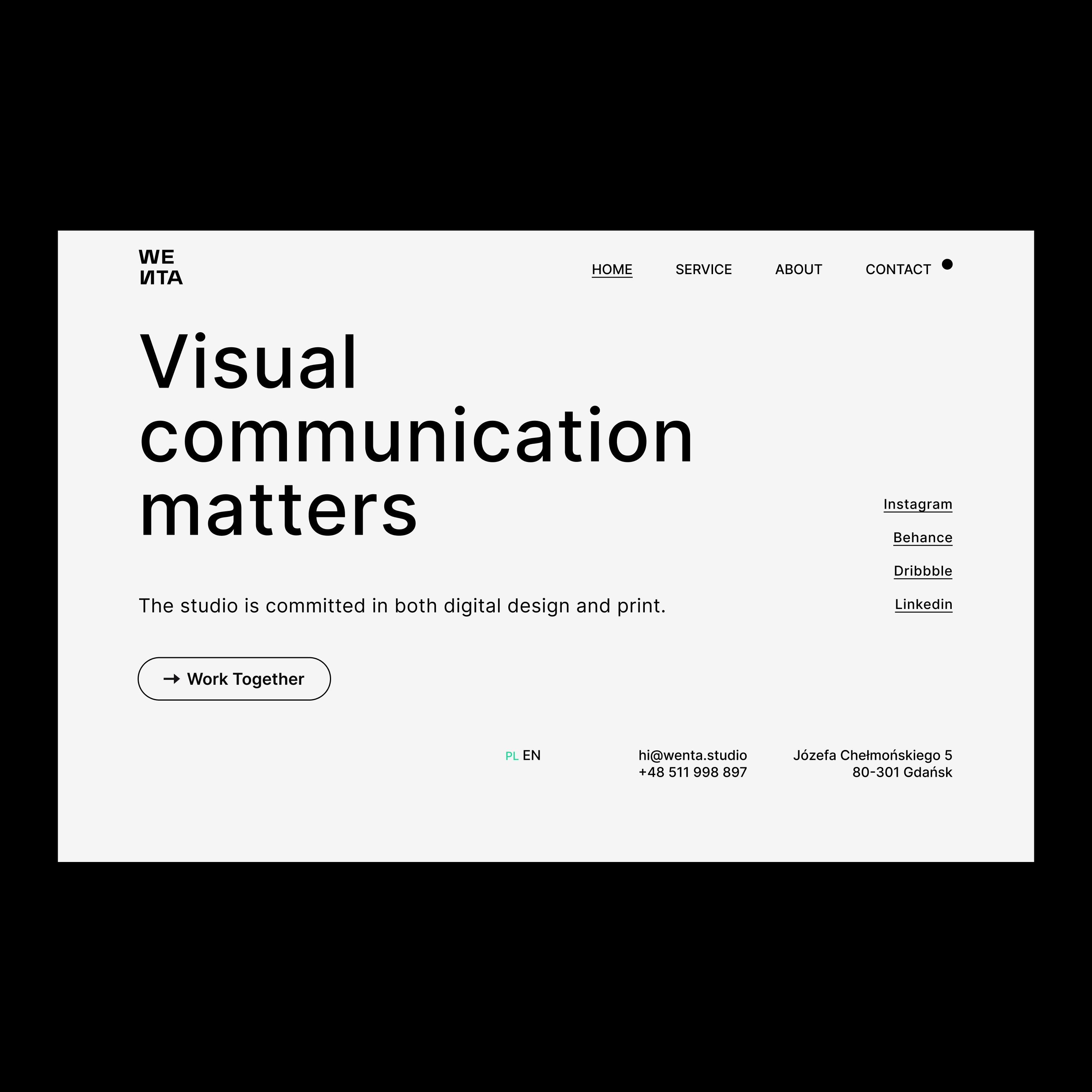 The site for Graphic Design Studio branding digital design inter rwd site ui ui design ux visual communication visual design visual identity web design web development
