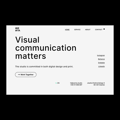 The site for Graphic Design Studio branding digital design inter rwd site ui ui design ux visual communication visual design visual identity web design web development