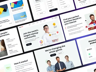 Launchpad: Startups Landing Page UI Design app business business landing page design landing page startup ui uiux ux