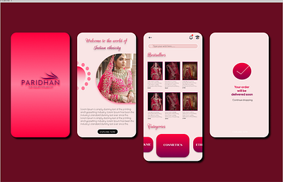 An app for women ethnic wears. branding clothes e commerce ethnic logo ui