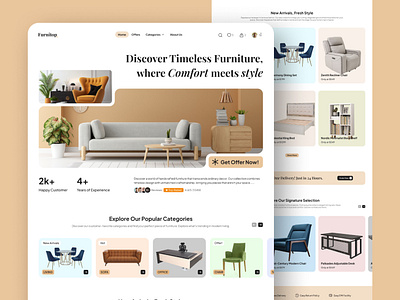 Modern Furniture E-commerce Redefined app design dashboard design development ecommerce figma furniture. modern ui responsive shopify store design ui ui design user interface ux ux design web web design website wordpress