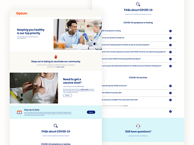 Optum website 2 branding design medical medical insurance optum ui visual designer web