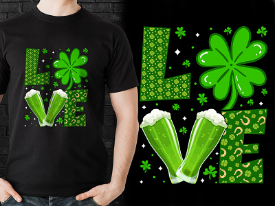 Happy St. patrick’s Day Love amazing beer branding custom design design graphic design graphic t shirt green happy st. patricks day love illustration logo love lucky st. patricks ui vector