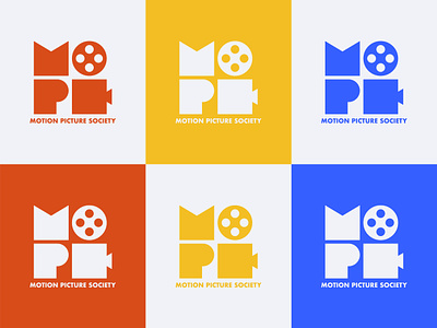 MOPI - Motion Picture Society branding camera cinema clean colorful film icon imax logo minimal minimalist movie movie logo movie theater movies screen theater type vector wordtype