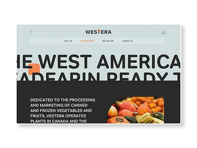 Food Products Company ➥ Landing Page food interface design prodactcompany ui web web design website wordpress