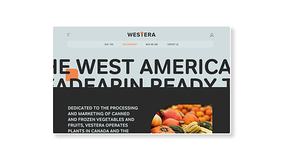 Food Products Company ➥ Landing Page food interface design prodactcompany ui web web design website wordpress