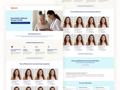 Optum directory homepage branding design graphic design ui web web app