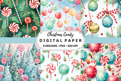 Christmas Candy Backgrounds commercial use art