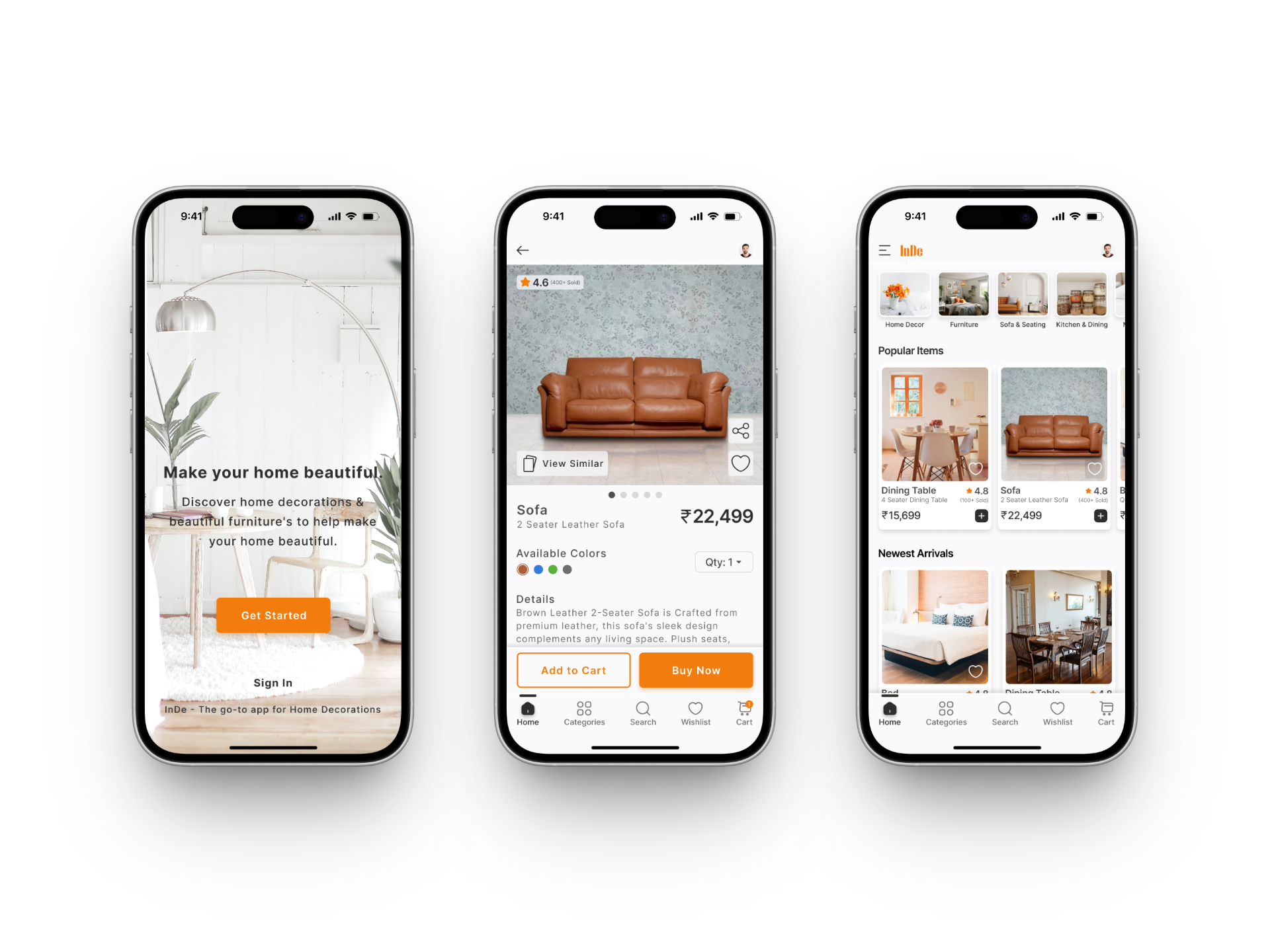Furniture App UI app design concept daily ui daily ui challenge design figma furniture app light mode mobile app product design ui ui design ui designer uiux