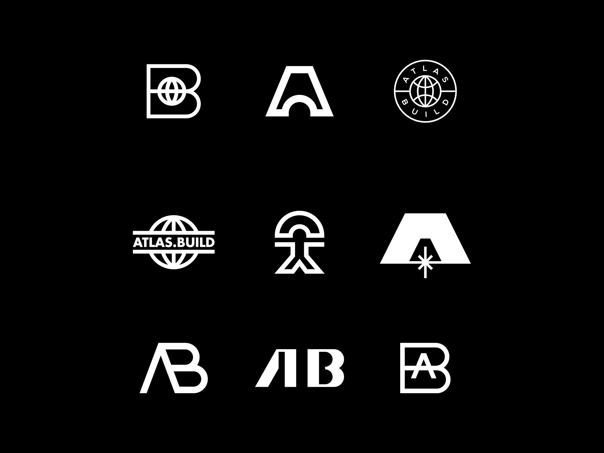 AtlasBuild animation branding design graphic graphic design idea logo logotype minimal motion graphics simple typography