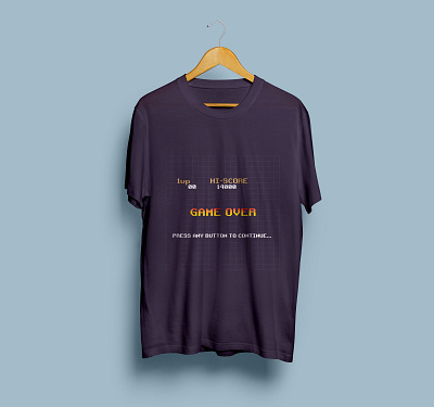 Game End Screen T-Shirt Design branding game end screen gaming garments graphic design print retro gaming t shirt