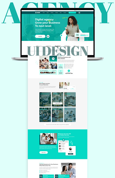 Landing page for Agency agency ageny panding page landingpage ui ui design uiux user interface web web design website wordpress