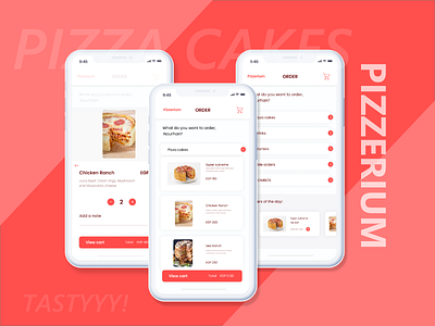 PIZZERIUM Case Study app development mobile pizza ui ux