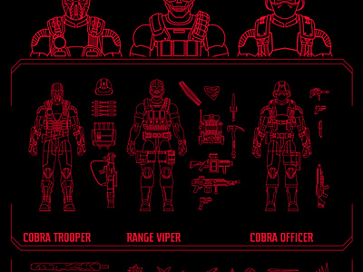 G.I. Joe Classified Series Cobra H.I.S.S. - Fire Team action figure branding design gi joe graphic design illustration toys vector