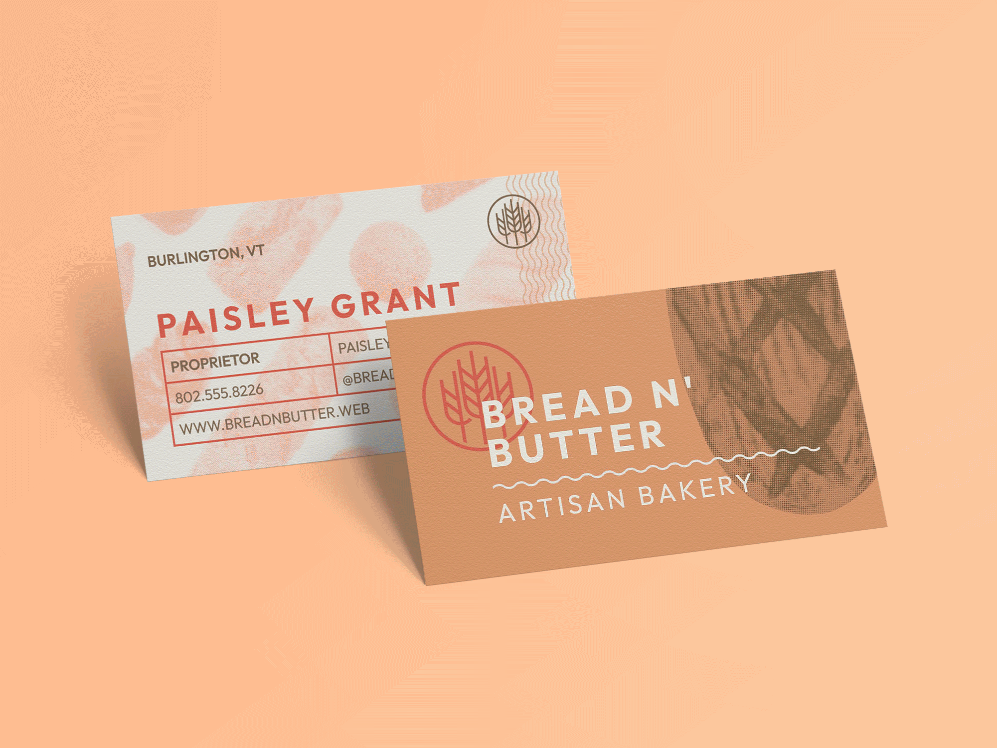 Artisan Bakery Business Card / Brand Identity bakery branding bread business card graphic design identity wheat