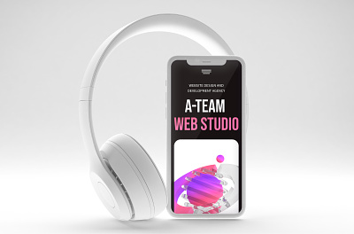 Design for web studio mobile mockup uxui web design