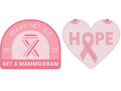 Breast Cancer Awareness Pins branding design graphic design illustration logo typography