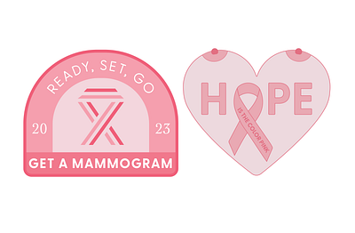 Breast Cancer Awareness Pins branding design graphic design illustration logo typography