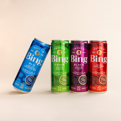 Bing Package Refresh beverage brand refresh branding can design graphic design illustration packaging typography