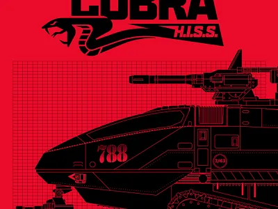 G.I. Joe Classified Series Cobra H.I.S.S. badge branding cobra design gi joe graphic design hasbro haslab illustration logo serpent snake tank technical type vector