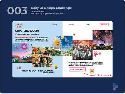Daily UI 003 - Landing Page daily ui 003 daily ui 3 dailyui kpop landing page seventeen ui visual design