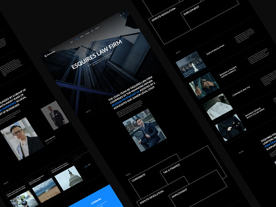 Law firm website black style landing page law firm uxui web design
