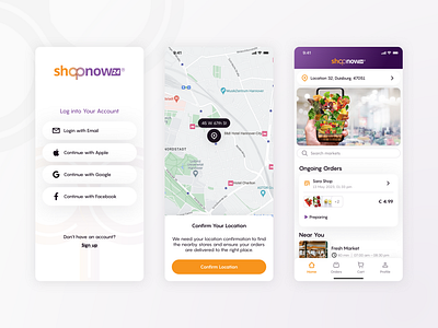 Local Shop Delivery App branding delivery e commerce mobileapp productdesign shopping uidesign