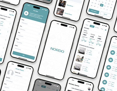 NORDO | Stock Tracking Mobile App Design app branding design graphic design illustration logo typography ui ux vector