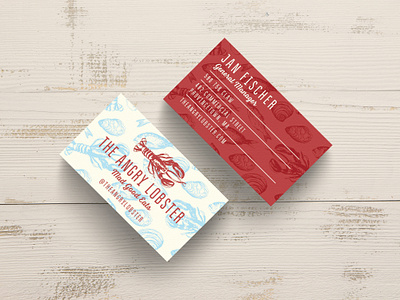 Seafood Restaurant Business Card / Brand Identity branding business card clams graphic design identity lobster oysters seafood