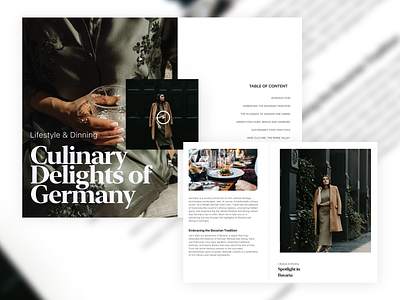 Culinary Delights editorial food germany layout minimal print ui ux