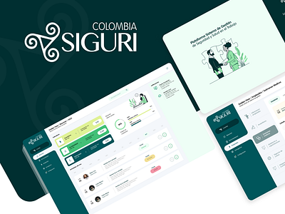 Siguri colombia, Desarrollo App Web - Branding - Diseño Ui/Ux app branding design development graphic design logo mark ui ux vector