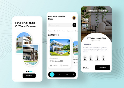 Real Estate App analytics app app ui branding cards design figma graphic design illustration real estate ui