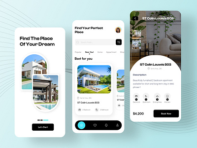 Real Estate App analytics app app ui branding cards design figma graphic design illustration real estate ui