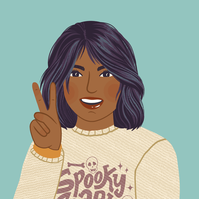 Moody Hair illustration motion graphics procreate