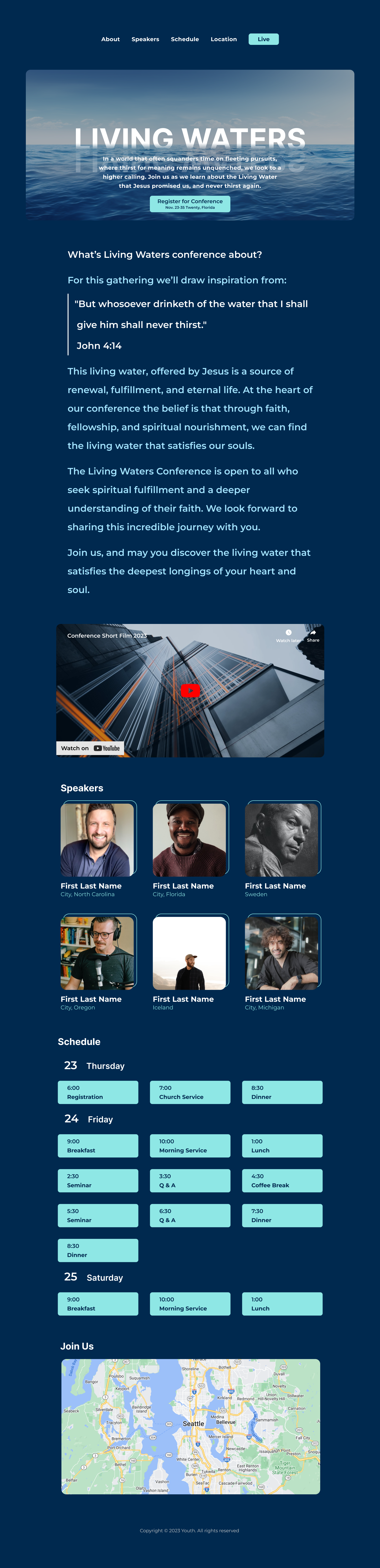 Conference Website church churchconference community conference conferencedesign designinspiration faith gospel graphic design ui webdesign worship