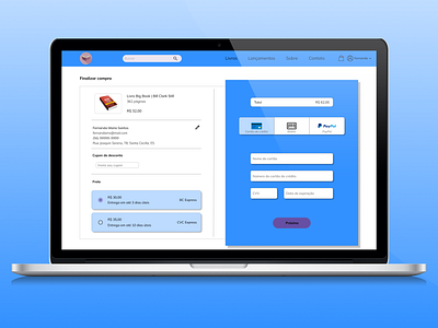 2 Daily UI - Checkout - Bookstore e-commerce book bookstore buy challenge checkout compra daily design desktop ecommerce livros loja paramento payment site ui uxui web site