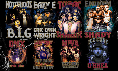 Rap Tshirt designs, themes, templates and downloadable graphic elements